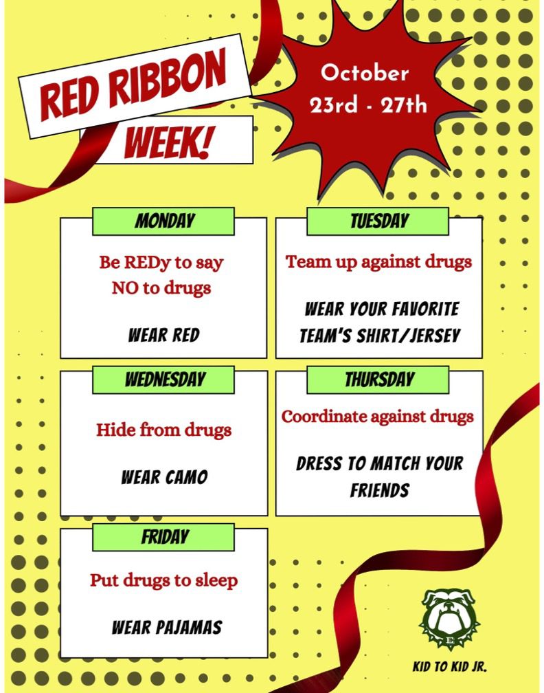 Red Ribbon Week Spirit Week Eyer Middle School