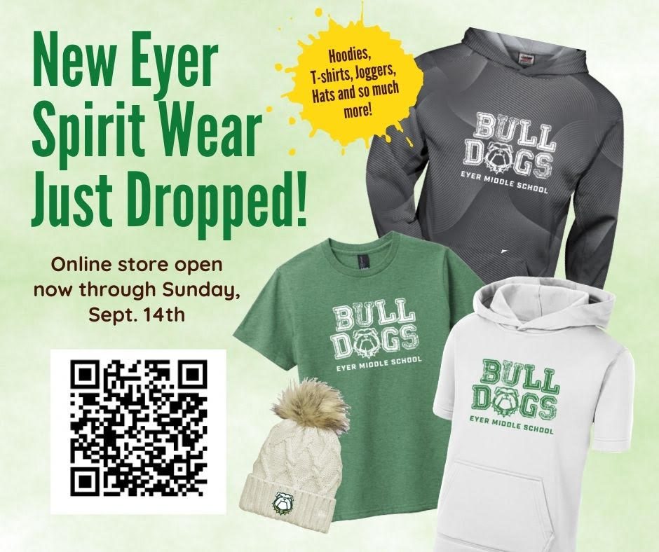 Eyer PTO drip drop! The annual online Spiritwear Sale is live 🔥 They’ve leveled up the designs this year, so peep the fresh fits and rep Eyer with style. Every purchase = support for PTO programming + major school pride. Don’t sleep on it 👀 👉 https://tinyurl.com/6vrxvs32