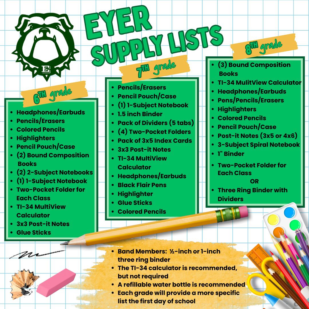 Eyer School Supplies