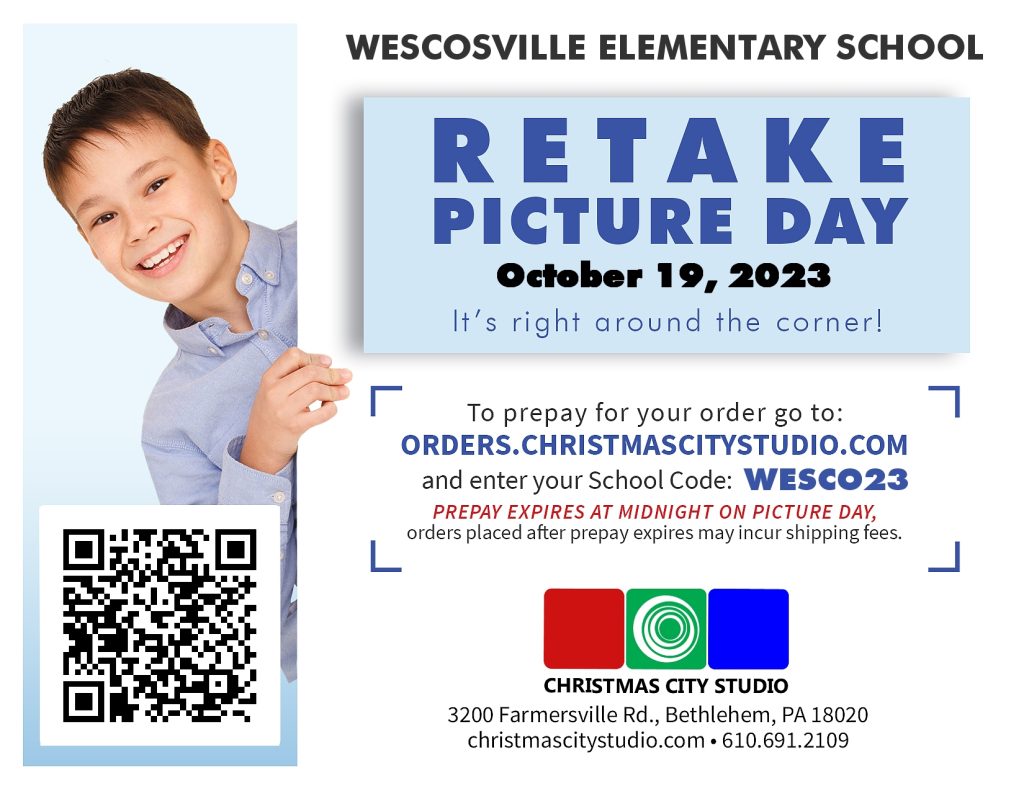 Retake Picture Day Flyer
Oct 19, 2023
School Code: WESCO23