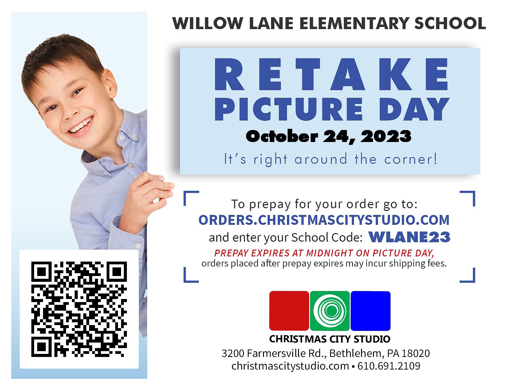 Picture Retakes – Willow Lane Elementary School