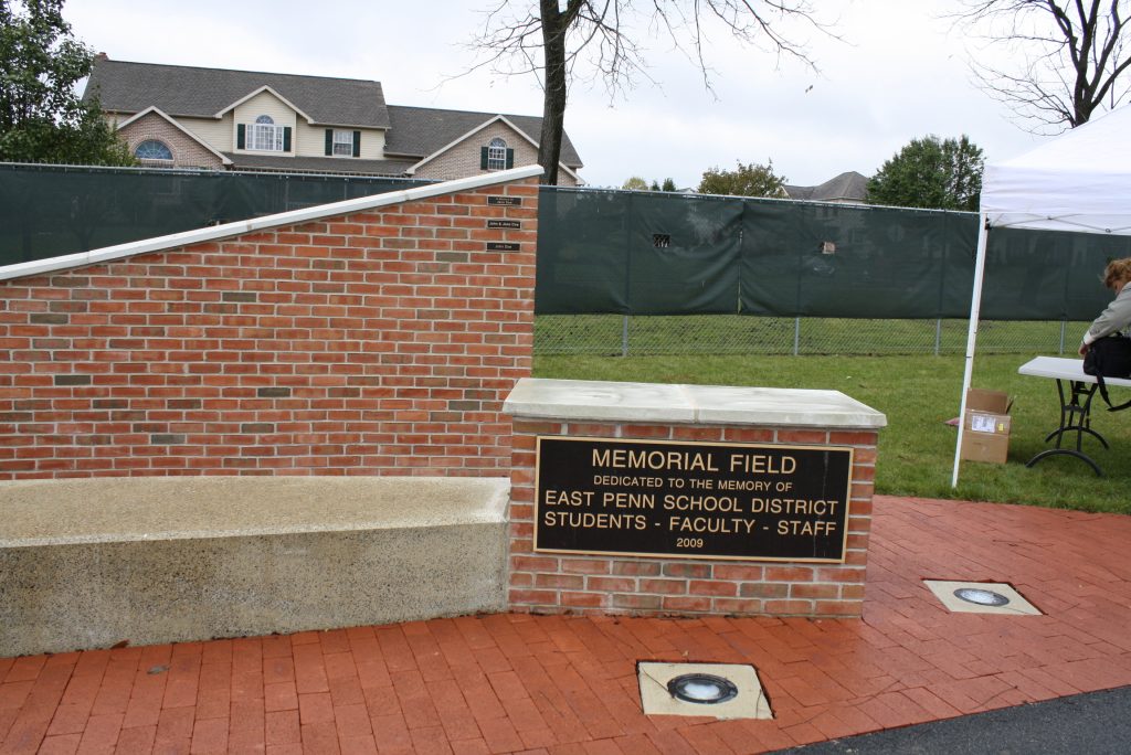 Memorial Wall that says Dedicated to the memory of EPSD Students-Faculty-Staff