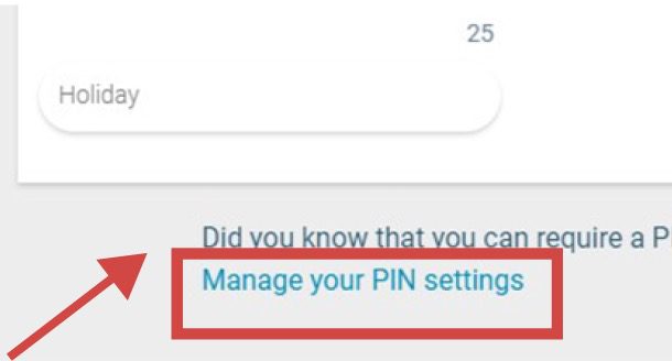 pin setting button