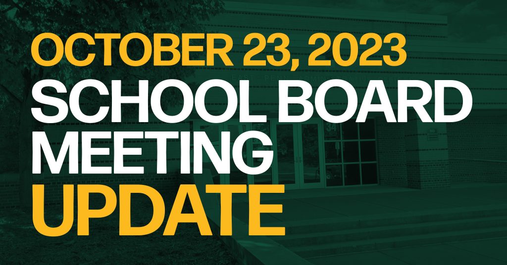 School board meeting update