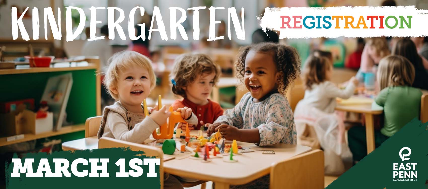 Kindergarten students Playing in a classroom