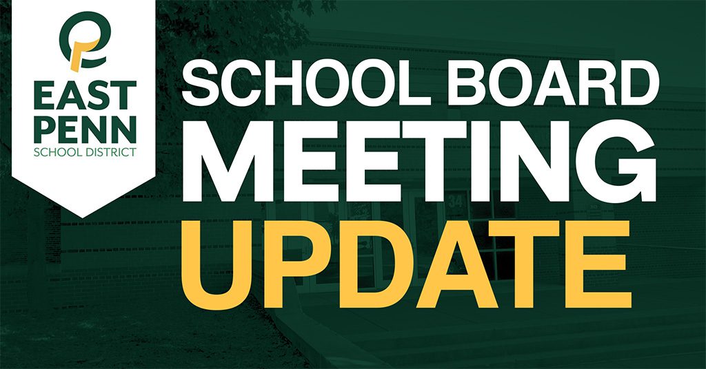 School Board meeting update banner
