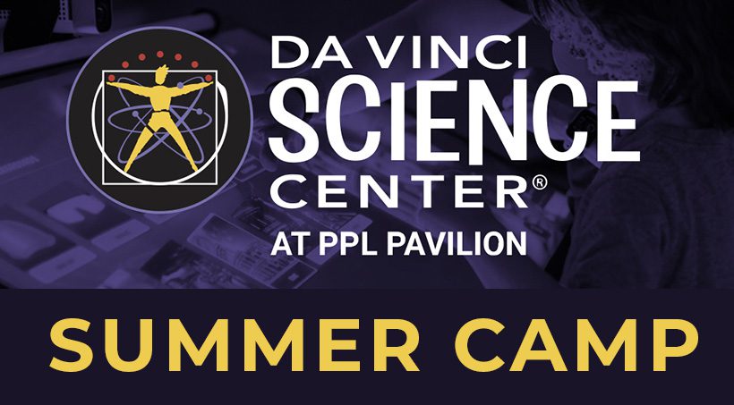 Da Vinci Science Center Summer Camp promotional banner.