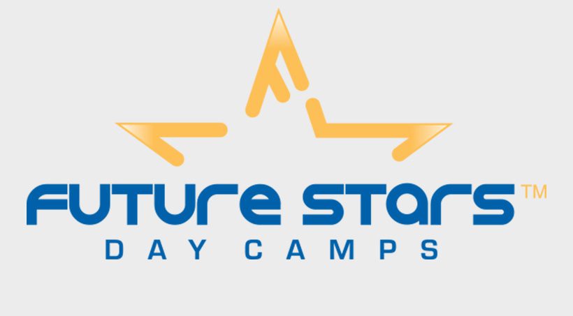 Logo featuring a yellow star icon above blue and yellow text reading 'FUTURE STARS DAY CAMPS'.