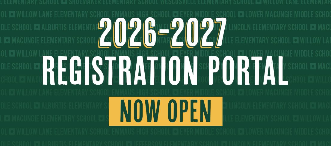 2026-2027 Registration Portal now Open Banner Graphic